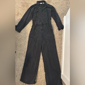 Black Denim Jumpsuit